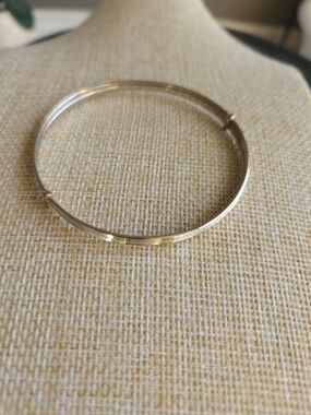 Classic Silver-gold Tone Women's Bangle Bracelet